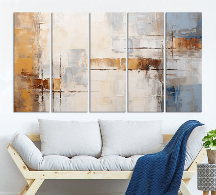 Pastel Abstract Multi Panel Wall Art Canvas Print