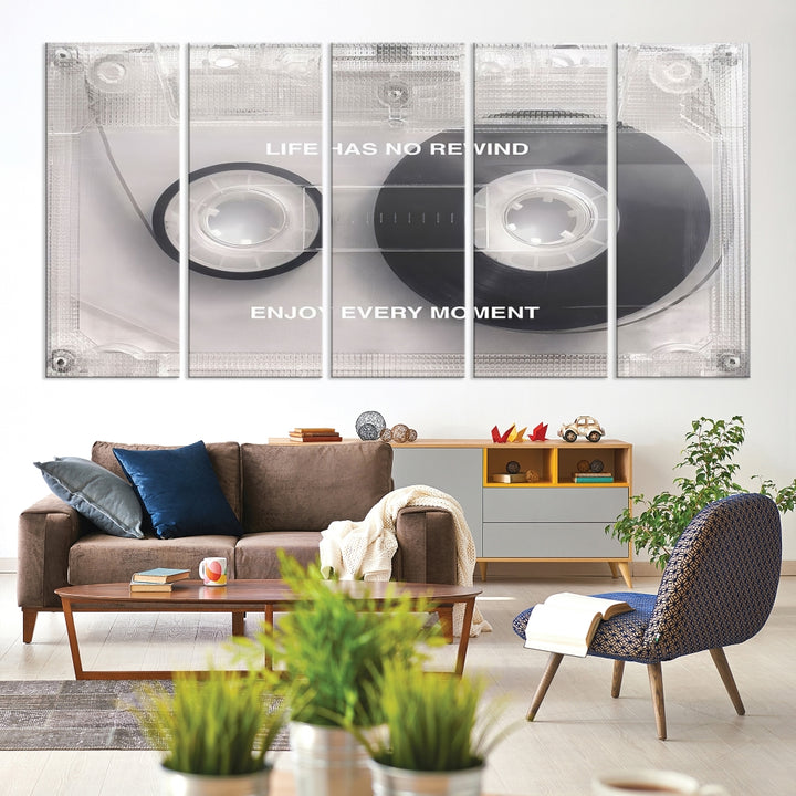 Music Cassette Iconic Wall Art Canvas Print