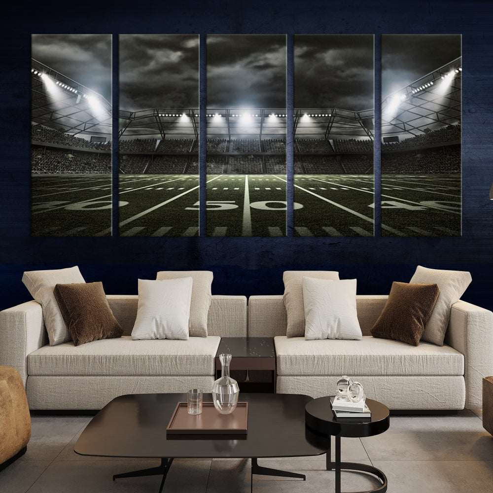 Impression sur toile d’art mural de stade de football américain, impression d’art mural de sport de stade 