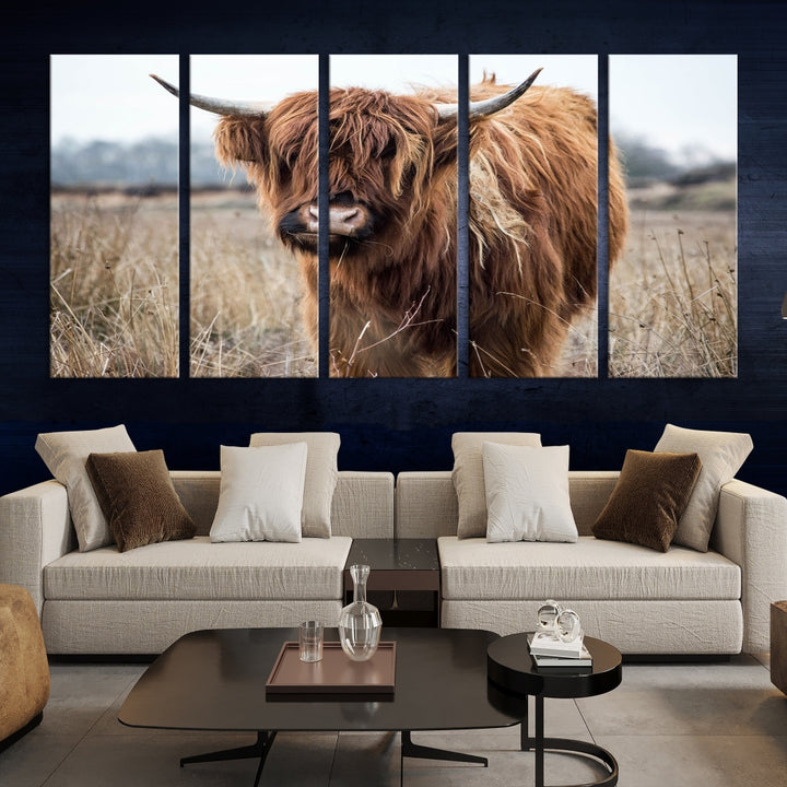 Highland Scottish Cow Canvas Wall Art Canvas Print