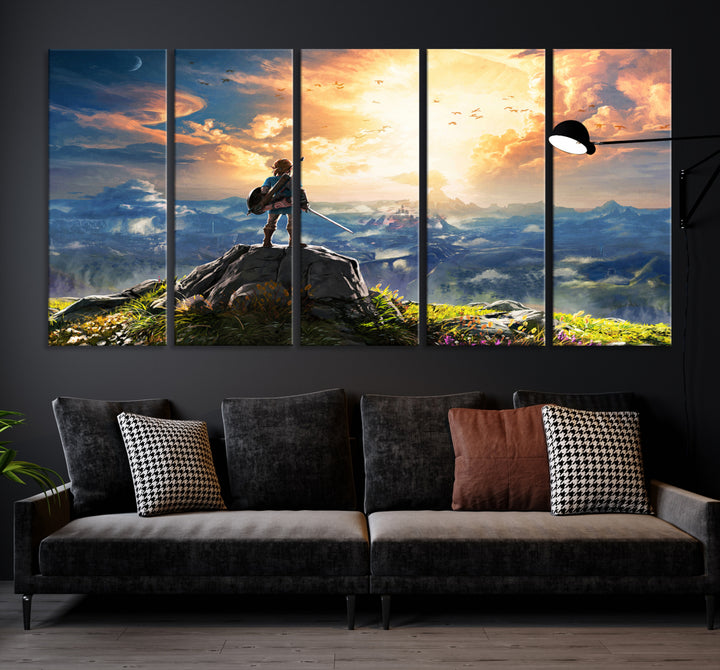 Légende de Zelda Breath of the Wild Game Wall Art Impression sur toile