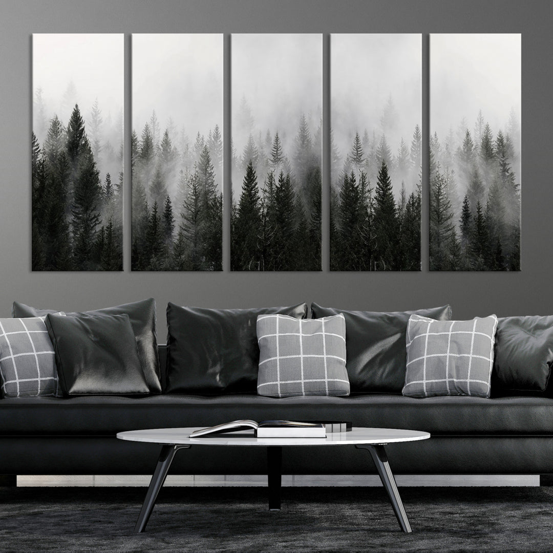 Montañas Lienzo Montañas en blanco y negro Arte de la pared Gran montaña Foto Paisaje Arte Naturaleza Fotografía Impresión Multi Panel Arte de la pared
