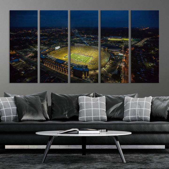 Michigan Canvas Wall Art Football gifts Sport Canvas Print Stadium