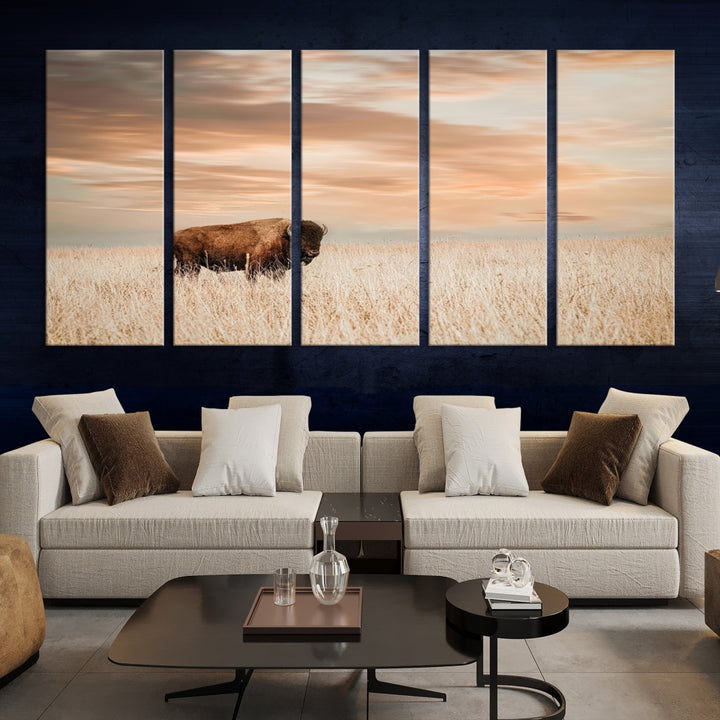Arte de pared de bisonte Lienzo