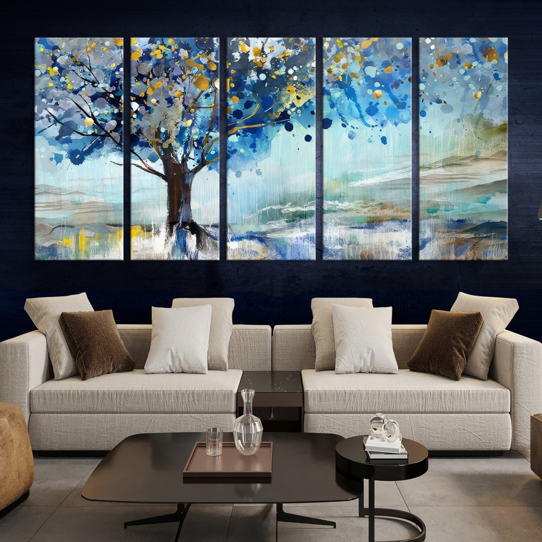 Watercolor Style Abstract Tree Printing Wall Art Canvas