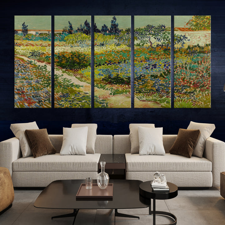 Vincent van Gogh Garden at Arles Wall Art Canvas Print