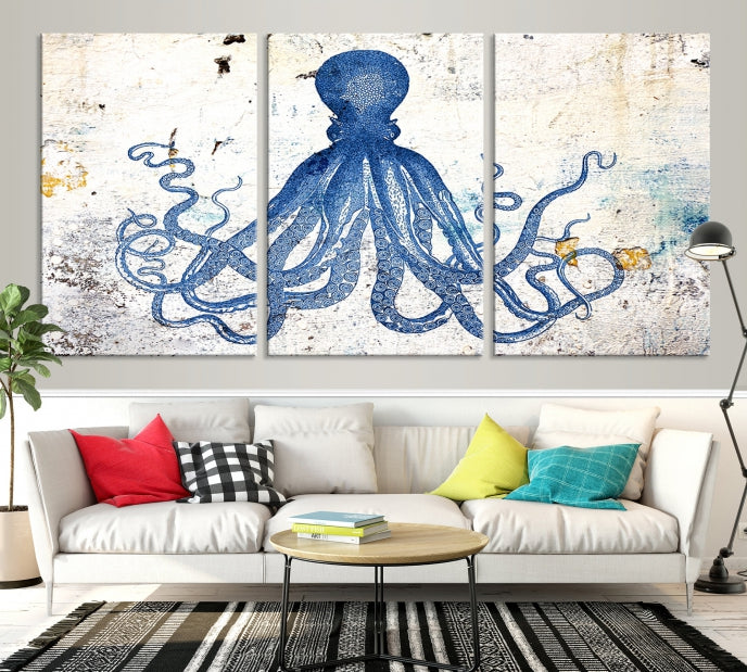 Abstract Octopus Wall Art Canvas Print