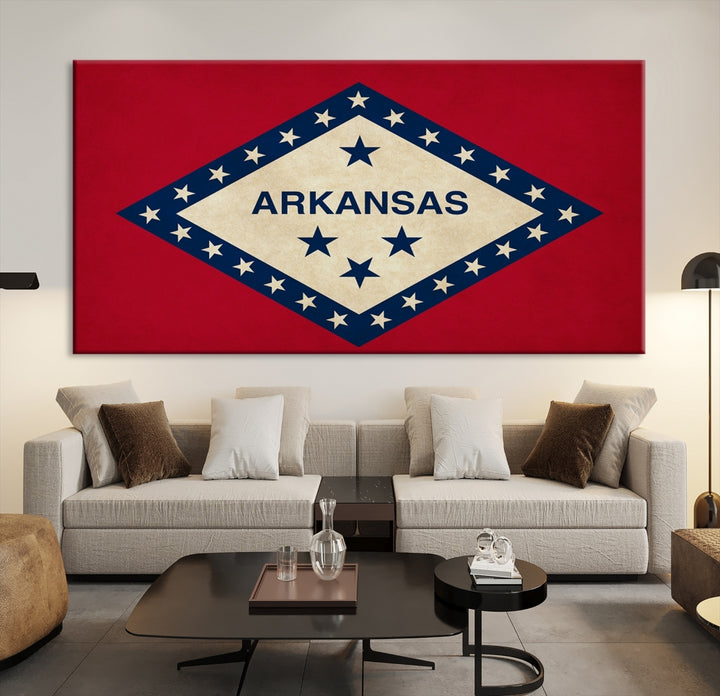 Arte de la pared de la bandera de Arkansas Lienzo