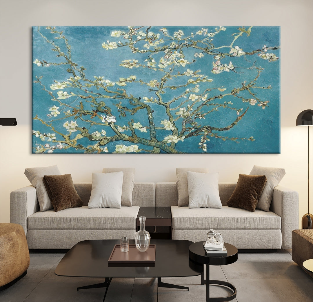 Arte de pared abstracto en flor de almendro de Vincent Van Gogh Lienzo