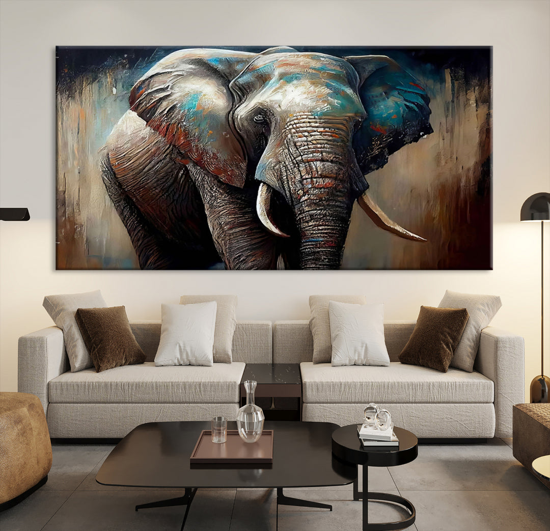 Art mural d’éléphant sauvage Impression sur toile