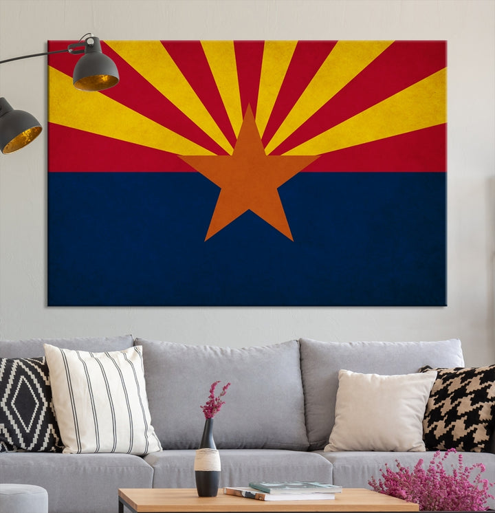 Lienzo grande con diseño de bandera de los estados de Arizona