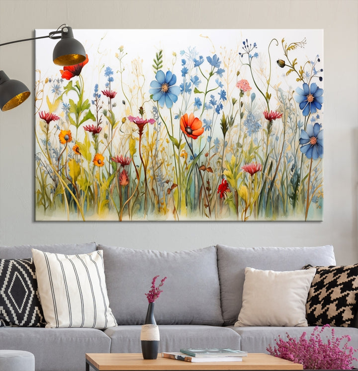 Impresión abstracta de la lona del arte de la pared de la flor para la decoración moderna del comedor de la oficina del hogar