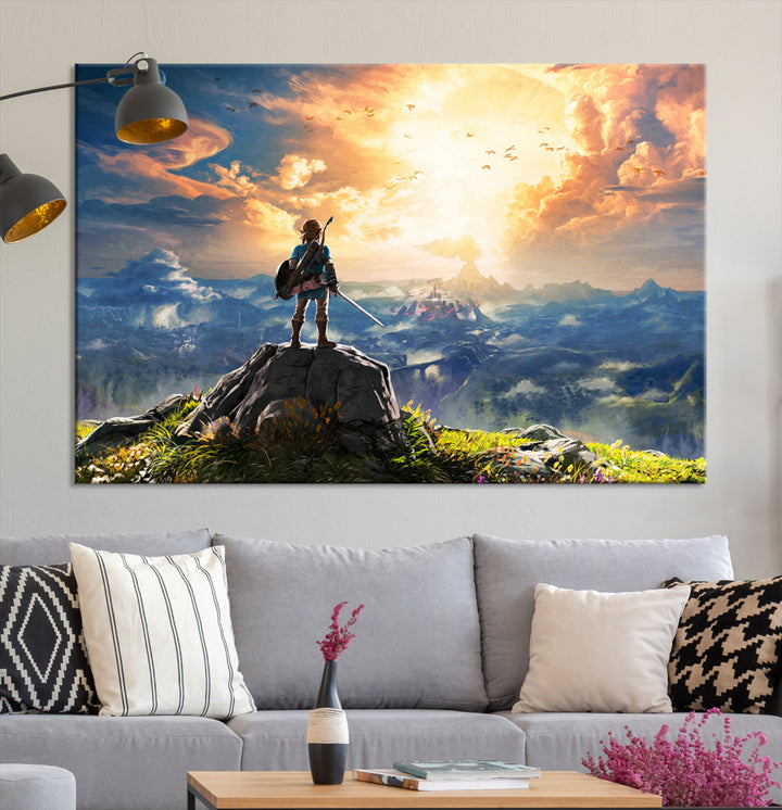 Legend of Zelda Breath of the Wild Game Wall Art Canvas Print