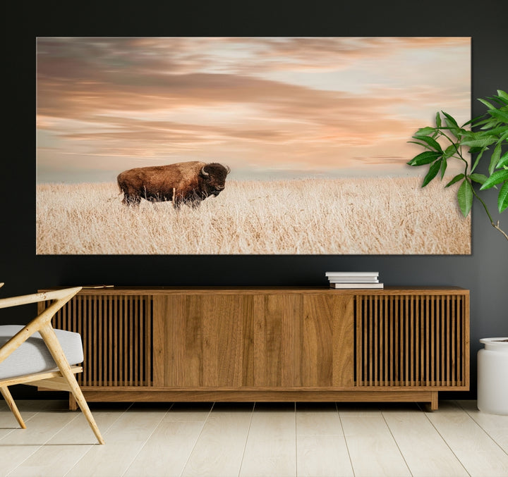Arte de pared de bisonte Lienzo
