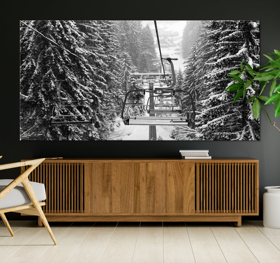 Remonte lienzo impresión Snow Covered Spruce Trees Fotest Arte de la pared de invierno Decoración de esquí Regalos de esquiador Paisaje de invierno lienzo arte de la pared Arte moderno