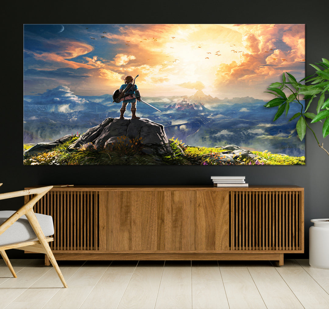 Légende de Zelda Breath of the Wild Game Wall Art Impression sur toile