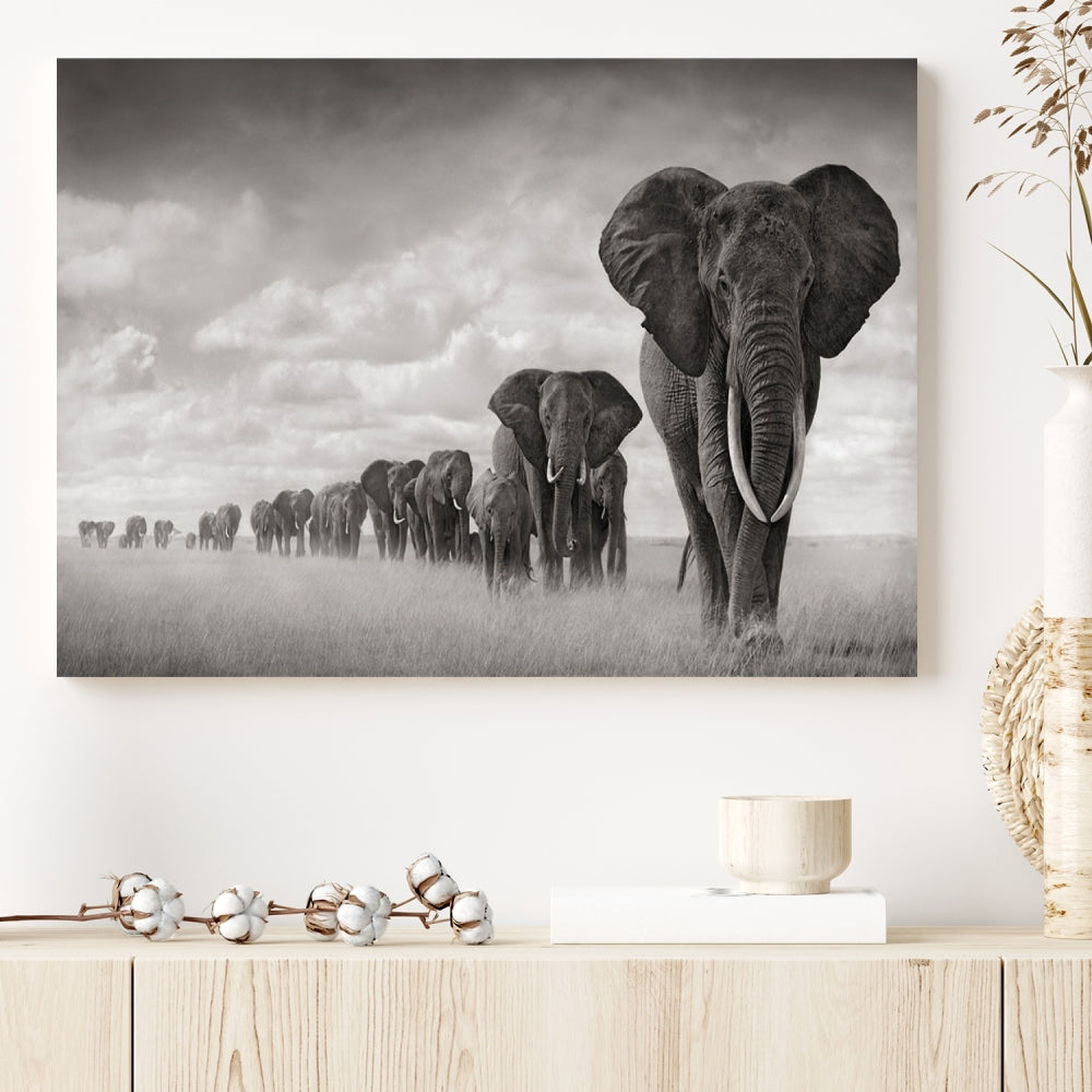 Art mural d’éléphant Impression sur toile