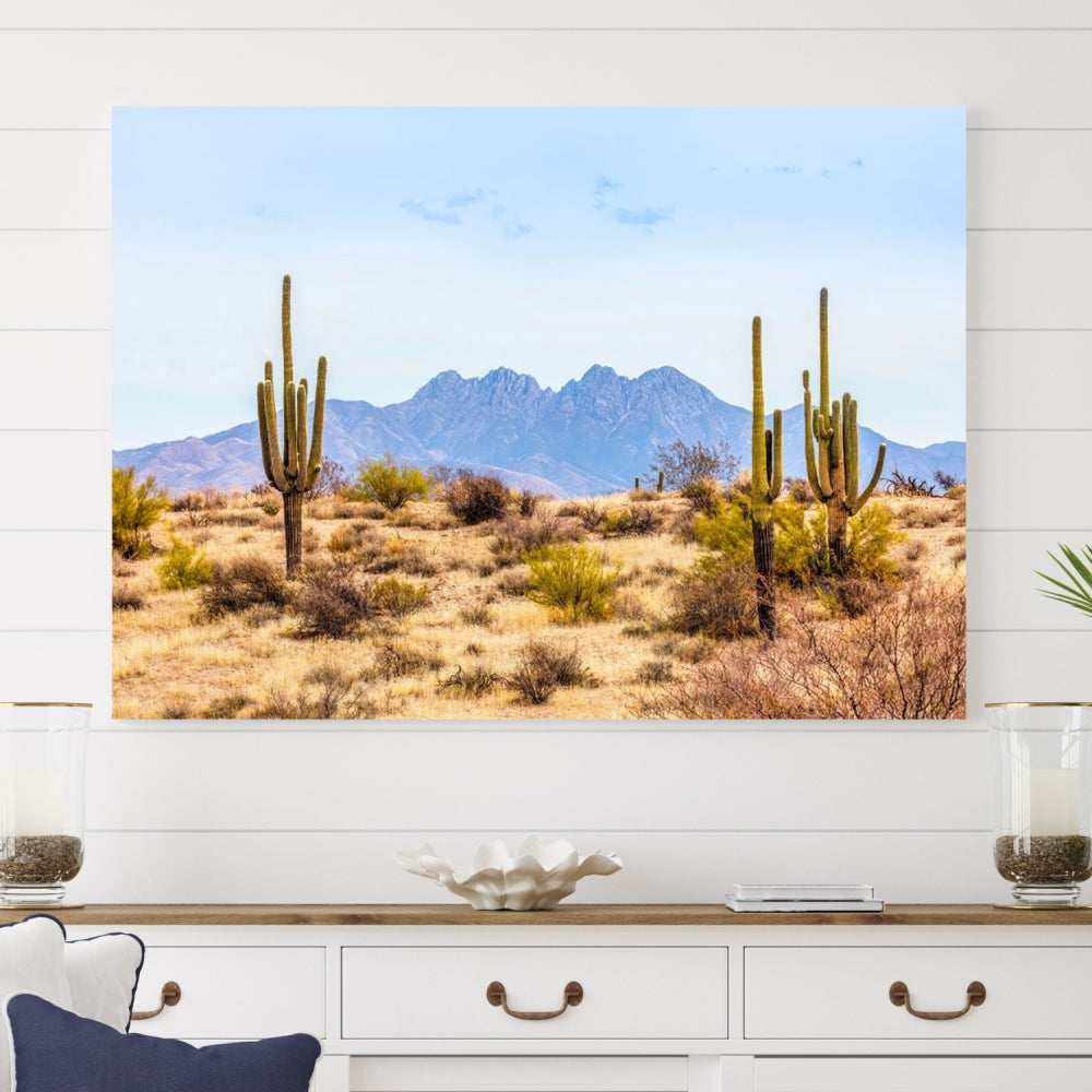 Art mural de cactus dessert de l'Arizona Impression sur toile