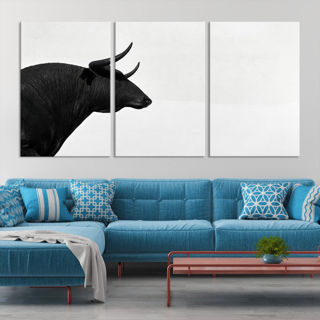 Spanish Bull Wall Art Canvas Print