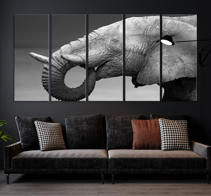 Arte de pared de elefante salvaje Lienzo