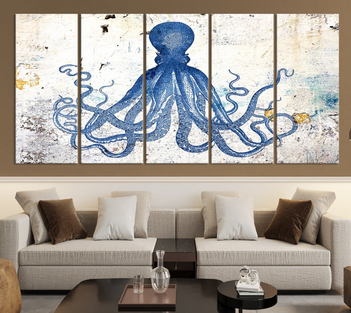 Abstract Octopus Wall Art Canvas Print