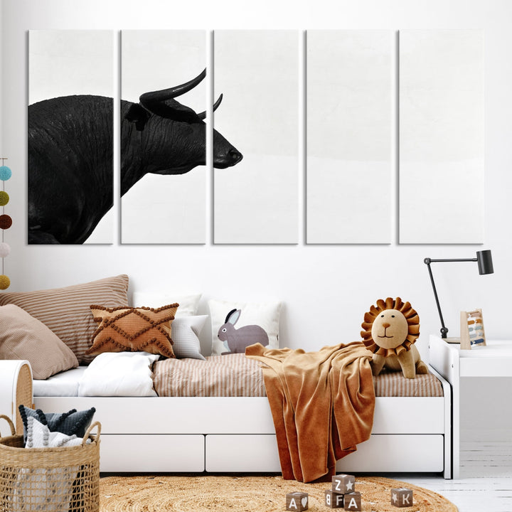 Spanish Bull Wall Art Canvas Print