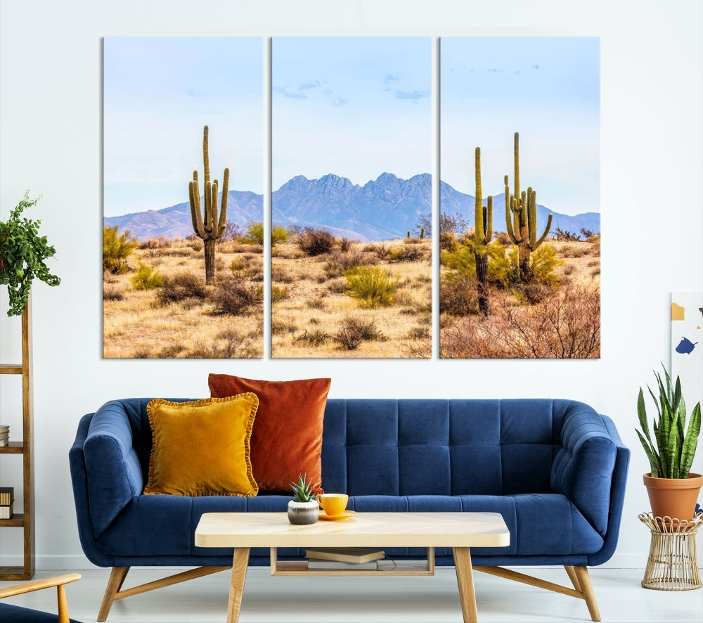 Arizona Dessert Cactus Wall Art Canvas Print