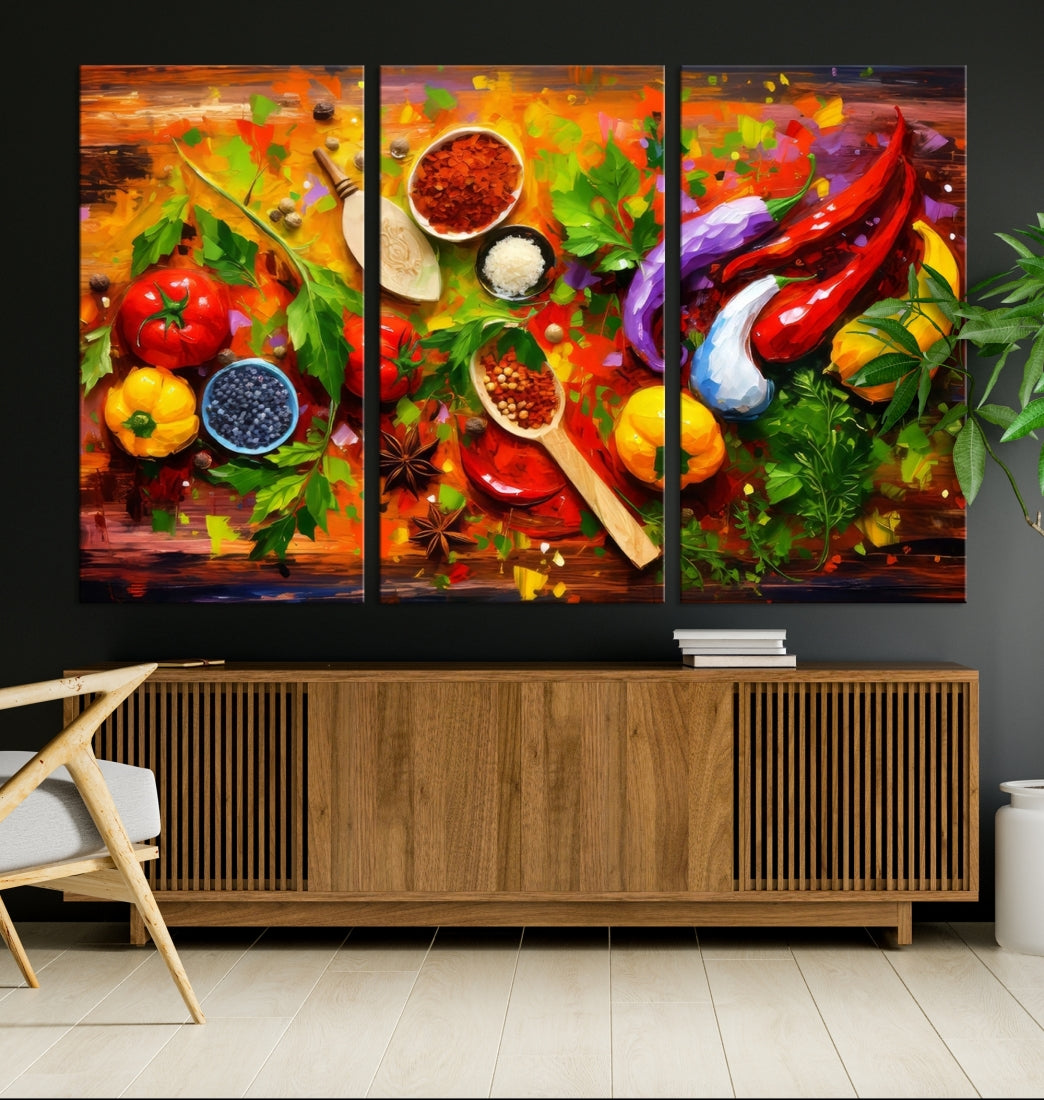 Herbes et épices Art culinaire Foodie Kitchen Art