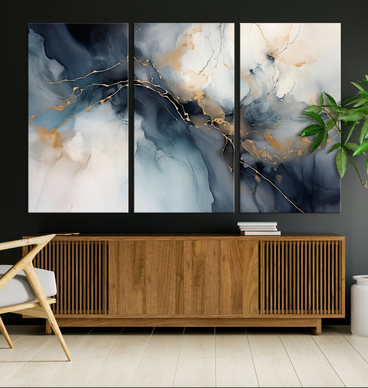 Impresión abstracta de la lona del arte de la pared para la decoración moderna del comedor de la oficina en casa