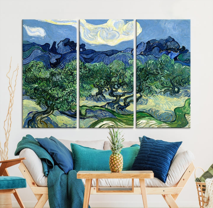 Lienzo decorativo para pared con olivos de Van Gogh