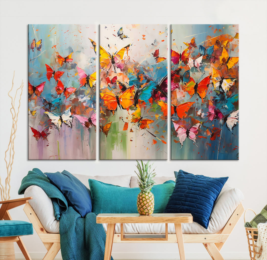 Abstract Butterfly Wall Art Canvas Print