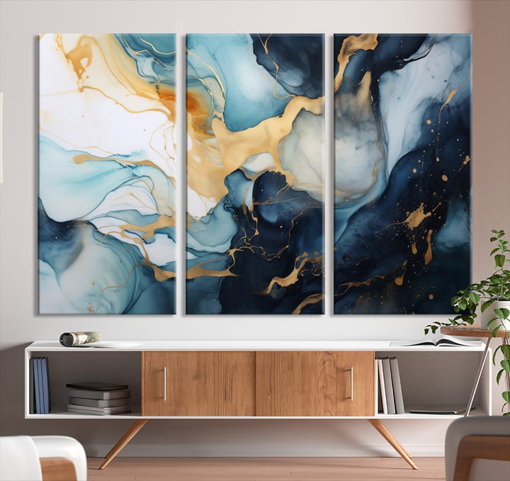 Marble Fluid Abstract Wall Art Canvas Print