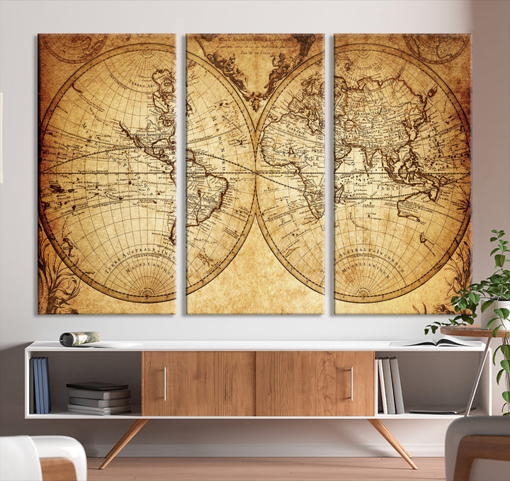 Old World Map Wall Art