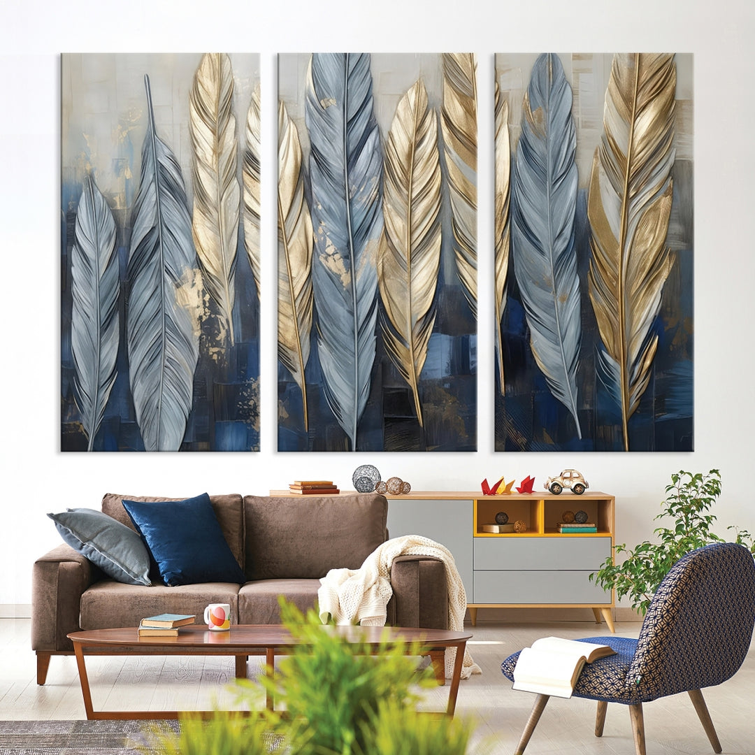 Abstract Feathers Wall Art Canvas Print