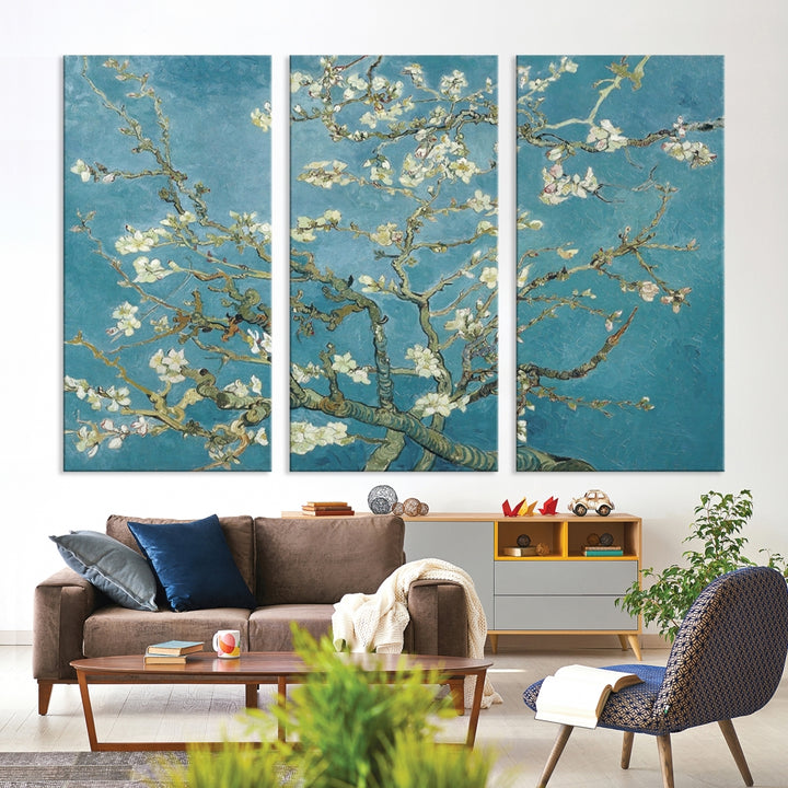 Vincent Van Gogh's Almond Blossom Abstract Wall Art Canvas Print