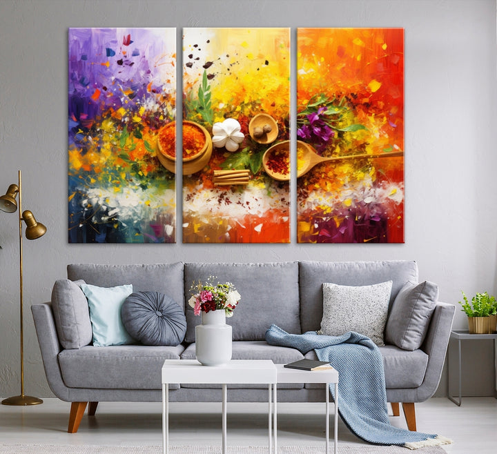 Cuillère abstraite d’épices Art Print Kitchen Wall