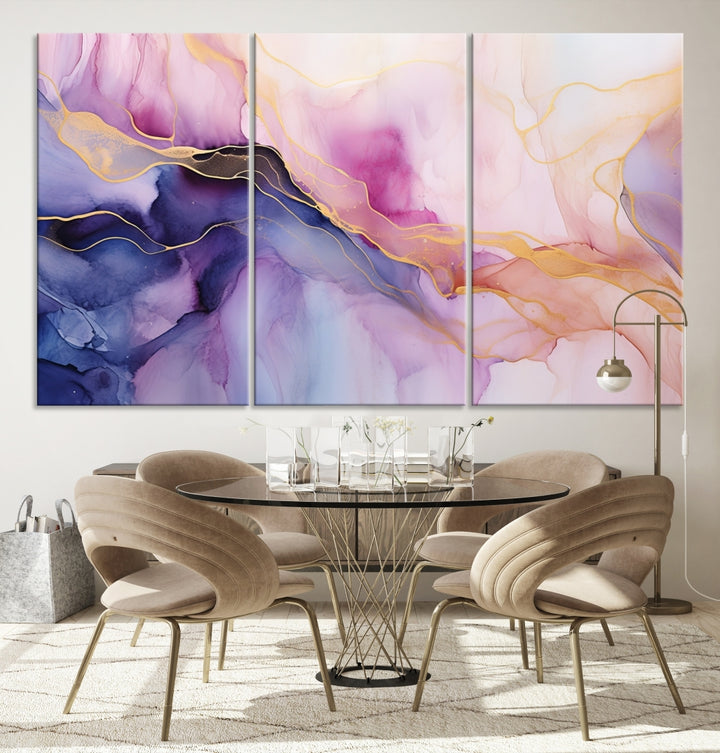 Impresión abstracta de arte de pared - Decoración moderna - Arte contemporáneo - Lienzo enmarcado grande - Oficina en el hogar - Diseño minimalista