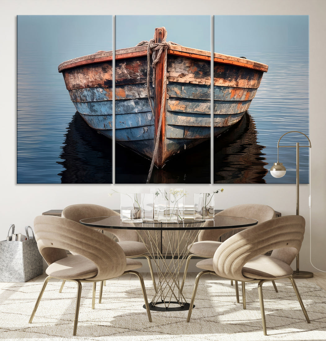 Stunning Vintage Boat Canvas Print | Nautical Wall