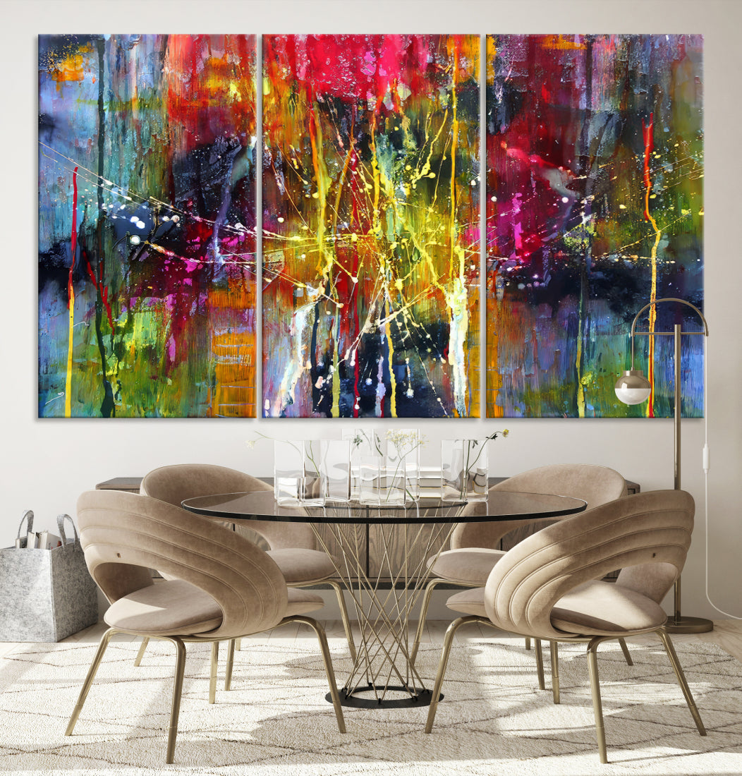 Tadeusz Color Abstract Luxury Wall Art Canvas Print