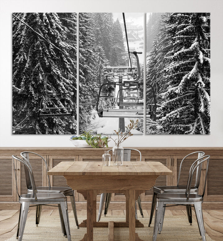 Remonte lienzo impresión Snow Covered Spruce Trees Fotest Arte de la pared de invierno Decoración de esquí Regalos de esquiador Paisaje de invierno lienzo arte de la pared Arte moderno