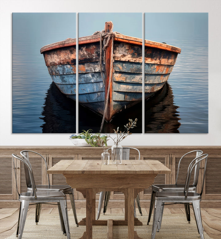 Superbe impression sur toile de bateau vintage | Mur Nautique