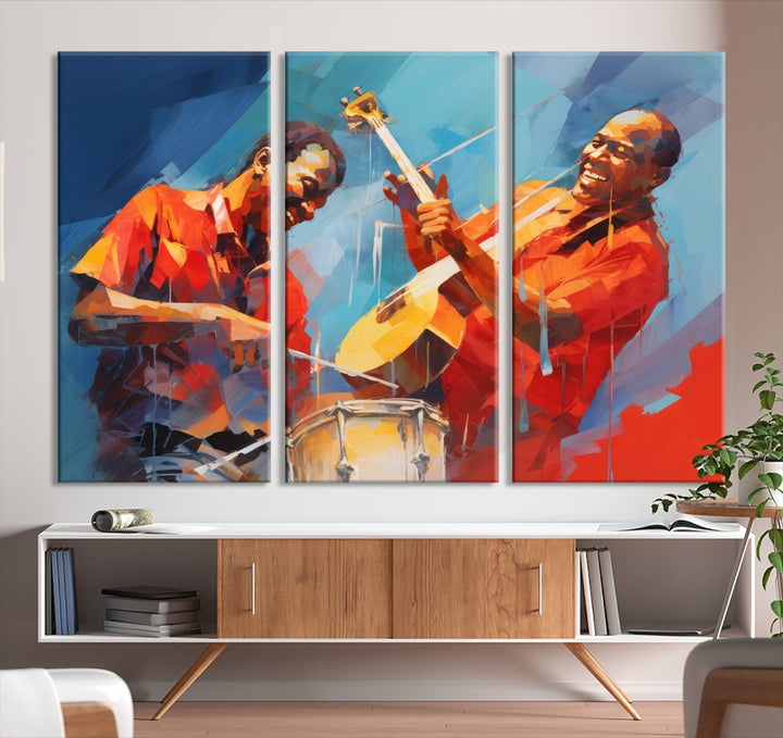 Art mural abstrait jazz afro-américain