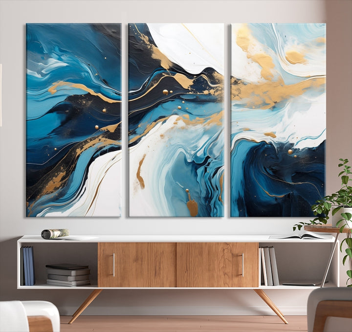 Impresión en lienzo de arte abstracto extra grande para pared