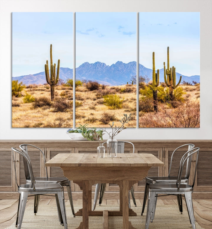 Arizona Dessert Cactus Wall Art Canvas Print