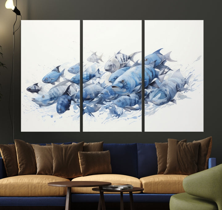 Abstract Fish Wall Art Canvas Print