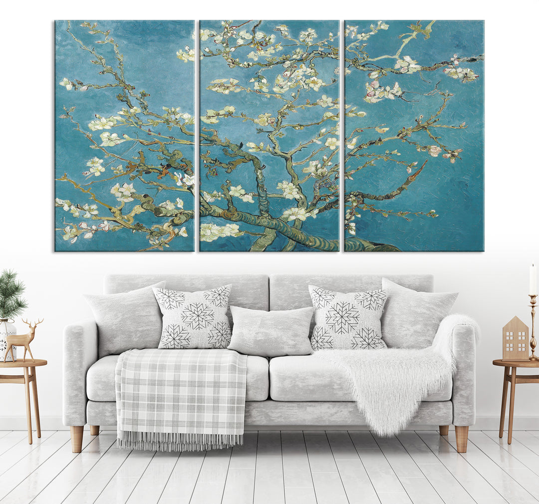Vincent Van Gogh's Almond Blossom Abstract Wall Art Canvas Print