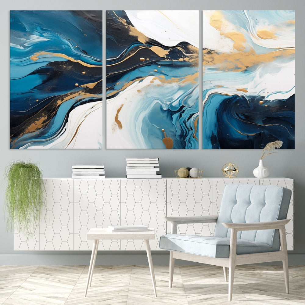 Impresión en lienzo de arte abstracto extra grande para pared