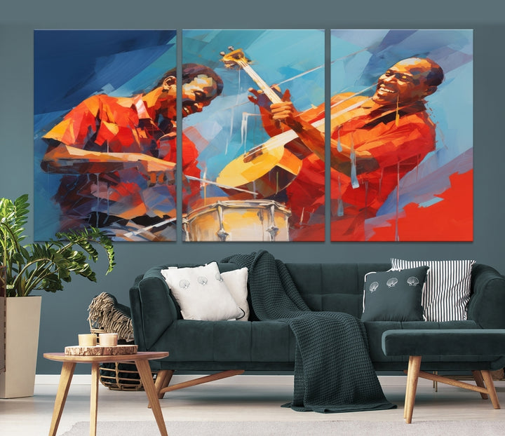 Art mural abstrait jazz afro-américain