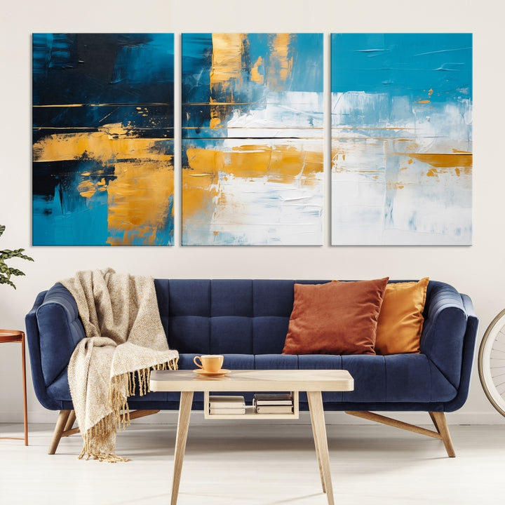 Abstract Wall Art Canvas Print for Office Decor
