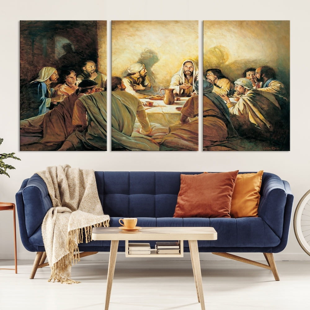 Jesus Christ Religious Last Supper Canvas Print